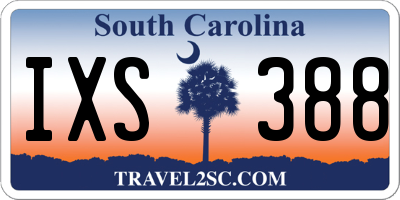 SC license plate IXS388