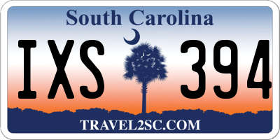 SC license plate IXS394