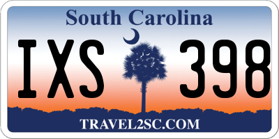 SC license plate IXS398