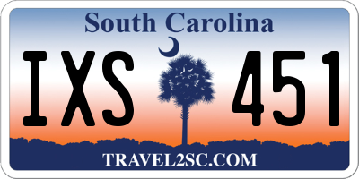 SC license plate IXS451