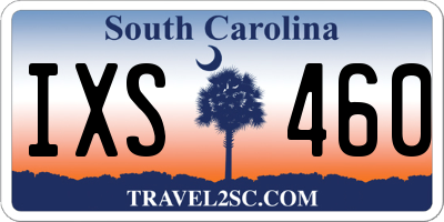 SC license plate IXS460