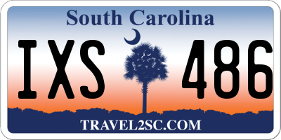 SC license plate IXS486