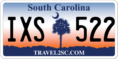 SC license plate IXS522