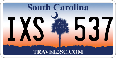 SC license plate IXS537