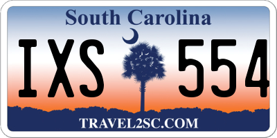 SC license plate IXS554