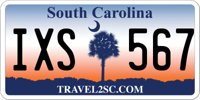 SC license plate IXS567