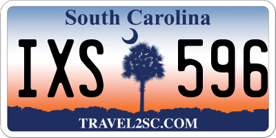 SC license plate IXS596