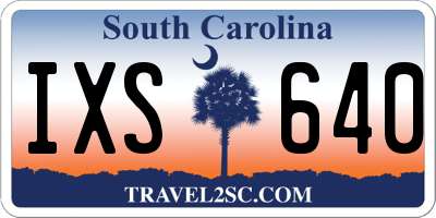 SC license plate IXS640