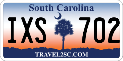 SC license plate IXS702