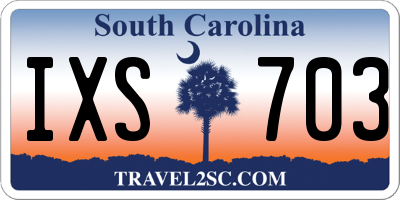 SC license plate IXS703