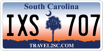 SC license plate IXS707