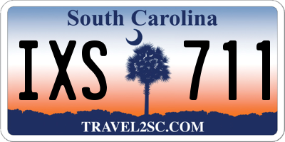 SC license plate IXS711