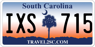SC license plate IXS715