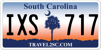 SC license plate IXS717