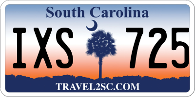 SC license plate IXS725