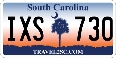SC license plate IXS730