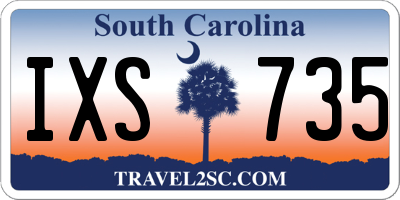 SC license plate IXS735