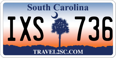 SC license plate IXS736