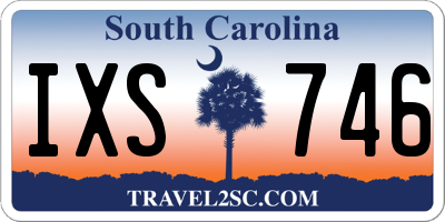 SC license plate IXS746