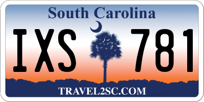 SC license plate IXS781