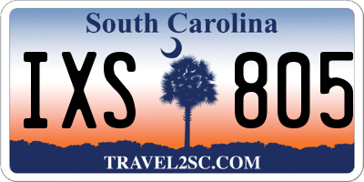 SC license plate IXS805