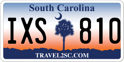 SC license plate IXS810