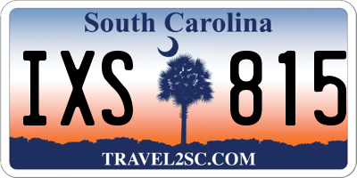 SC license plate IXS815