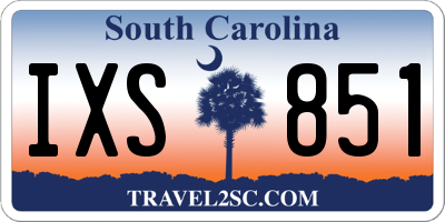 SC license plate IXS851