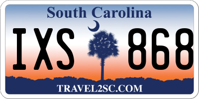SC license plate IXS868