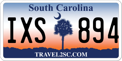 SC license plate IXS894