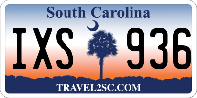 SC license plate IXS936
