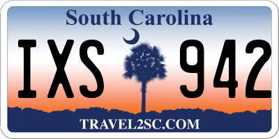 SC license plate IXS942