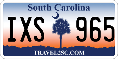 SC license plate IXS965