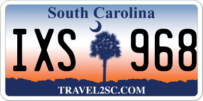 SC license plate IXS968