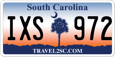 SC license plate IXS972