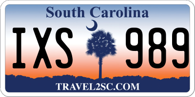 SC license plate IXS989