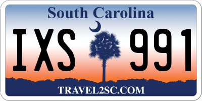 SC license plate IXS991