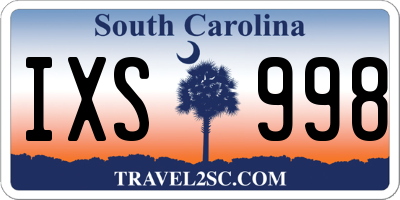 SC license plate IXS998