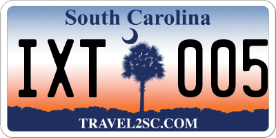 SC license plate IXT005