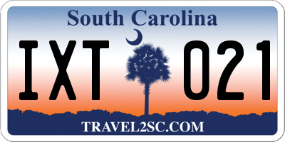 SC license plate IXT021