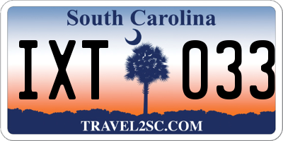 SC license plate IXT033