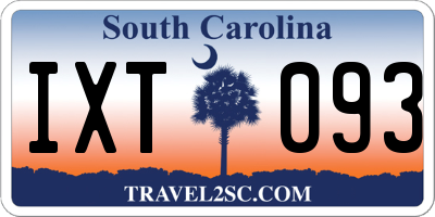 SC license plate IXT093