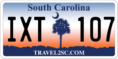 SC license plate IXT107