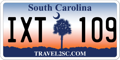 SC license plate IXT109