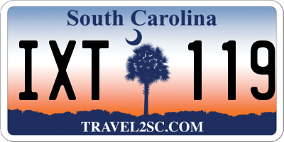 SC license plate IXT119