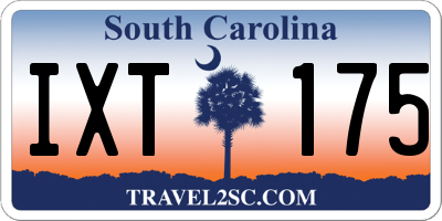 SC license plate IXT175