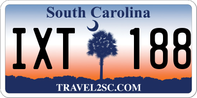 SC license plate IXT188