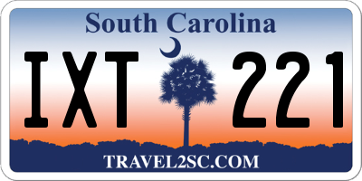 SC license plate IXT221