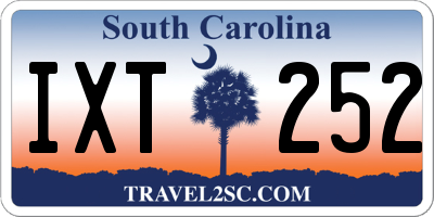 SC license plate IXT252