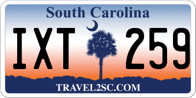 SC license plate IXT259